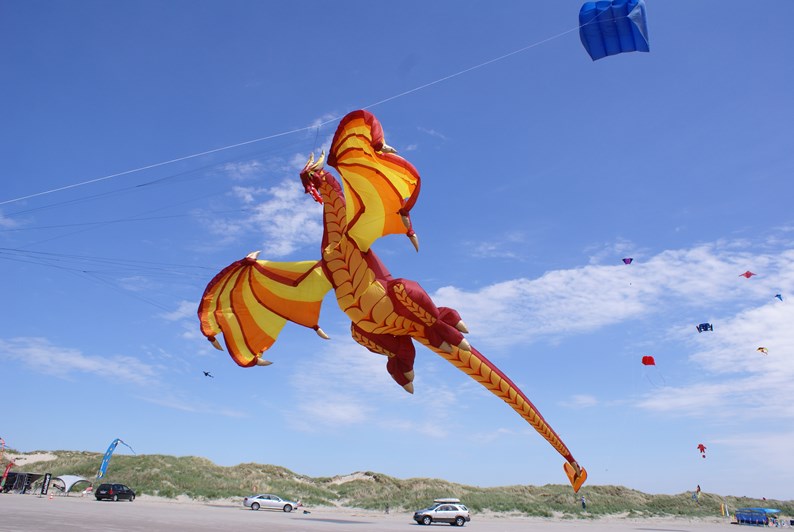 En rigtig drage på Fanø Dragefestival